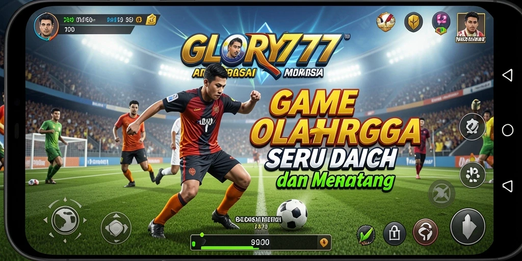 Tampilan utama gameplay <strong>GLORY777</strong> yang menampilkan aksi seru olahraga.
