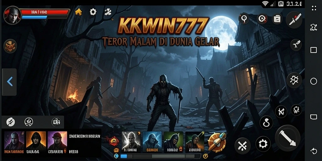 Screenshot gameplay KKWIN777 menampilkan suasana Horror yang mencekam.