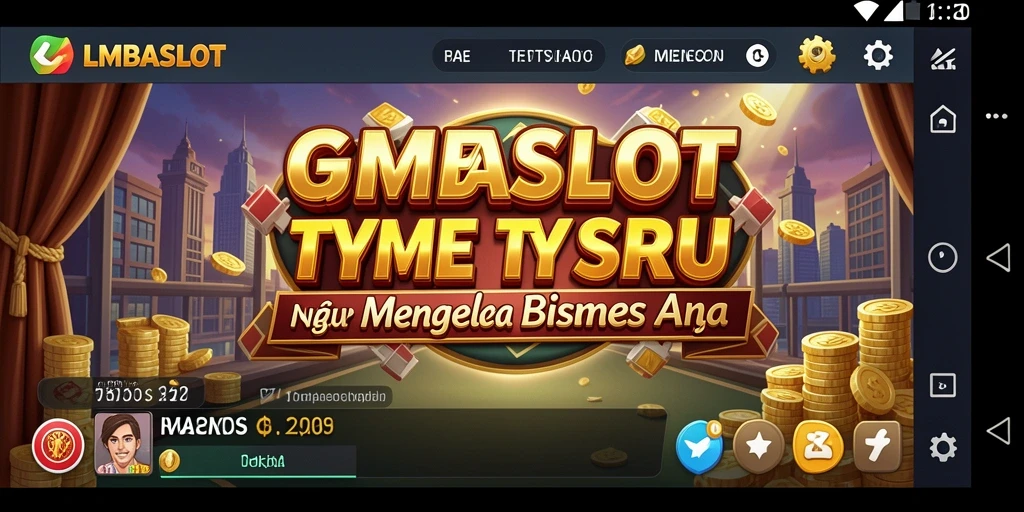 Screenshot LMBASLOT menampilkan pemain mengelola bisnis dengan strategi cerdas.
