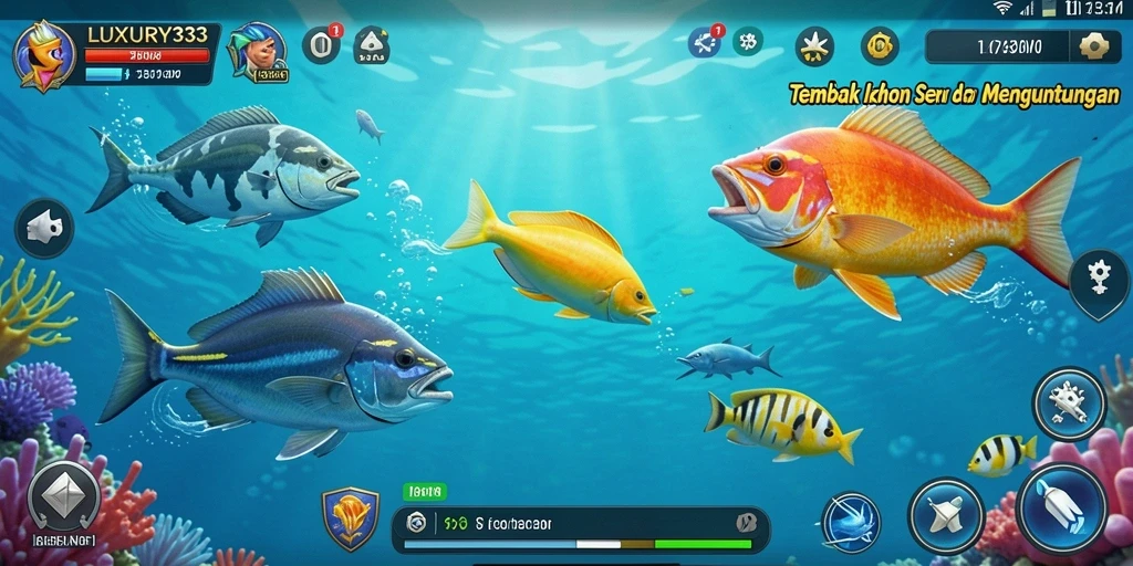 Screenshot menarik dari gameplay Tembak Ikan yang seru.