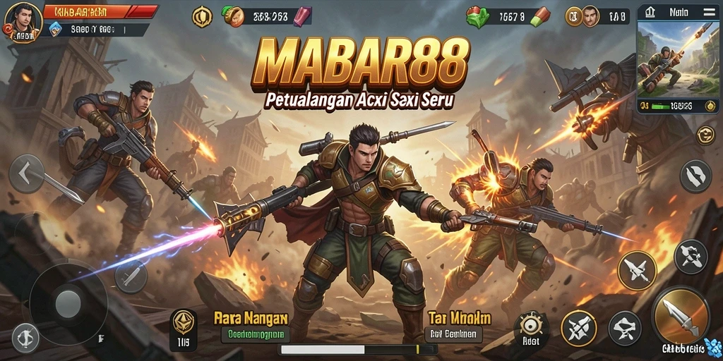 Screenshot menunjukkan pertarungan seru di MABAR88 dengan grafis yang memukau.