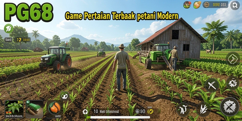 Gameplay PGG68 yang menarik dan interaktif dalam dunia pertanian.