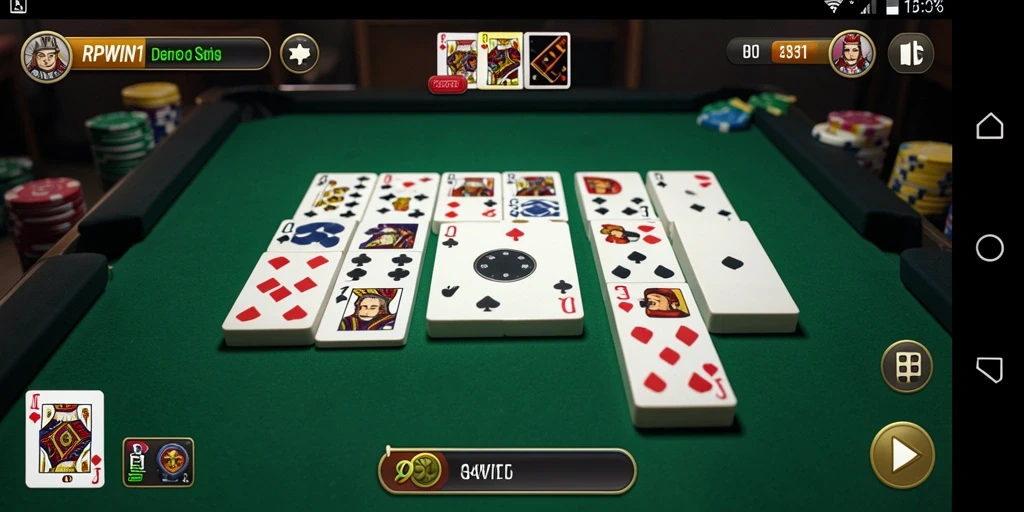 Tampilan menarik dari gameplay Domino yang asyik.